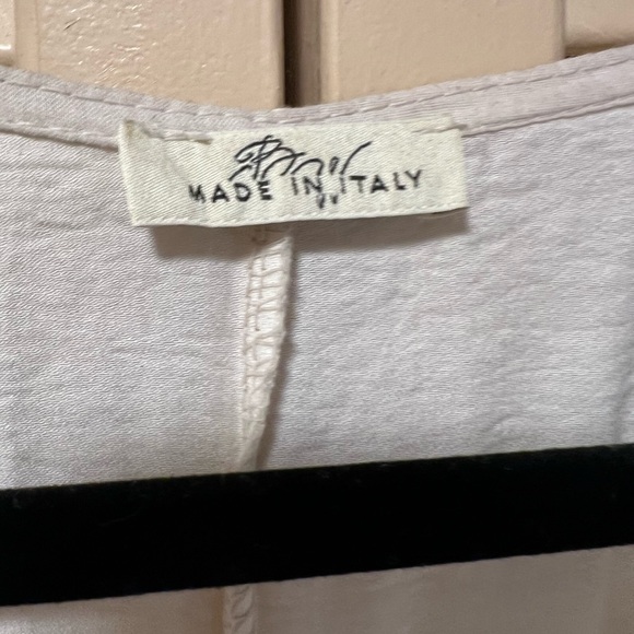 Long cotton dress, Made in Italy cream color. One size - Picture 2 of 3